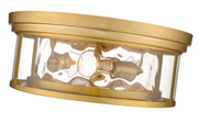 Clarion 3 Light 16" Flush Mount in Olde Brass