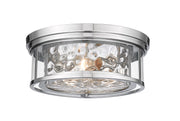 Clarion 3 Light 16" Flush Mount in Polished Nickel