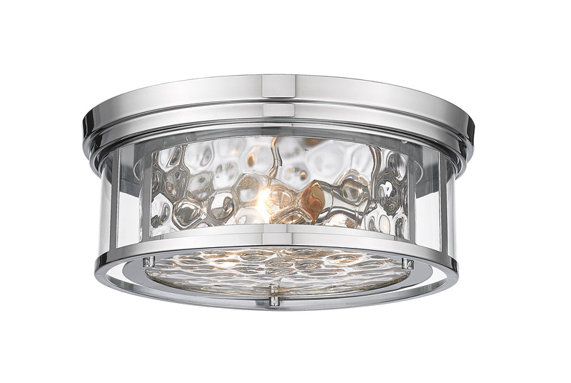 Clarion 3 Light 16" Flush Mount in Polished Nickel