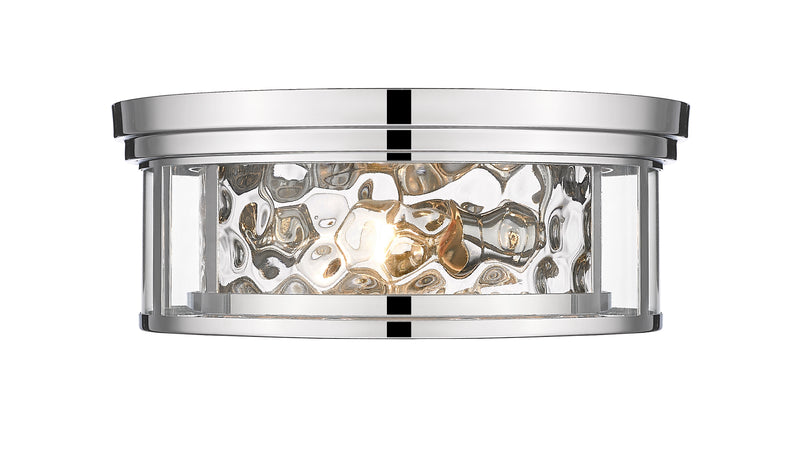 Clarion 3 Light 16" Flush Mount in Polished Nickel