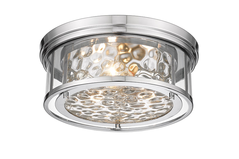Clarion 3 Light 16" Flush Mount in Polished Nickel