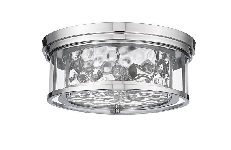 Clarion 3 Light 16" Flush Mount in Polished Nickel