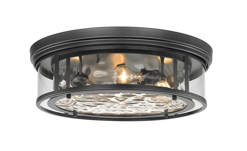 Clarion 4 Light 20.75" Flush Mount in Matte Black