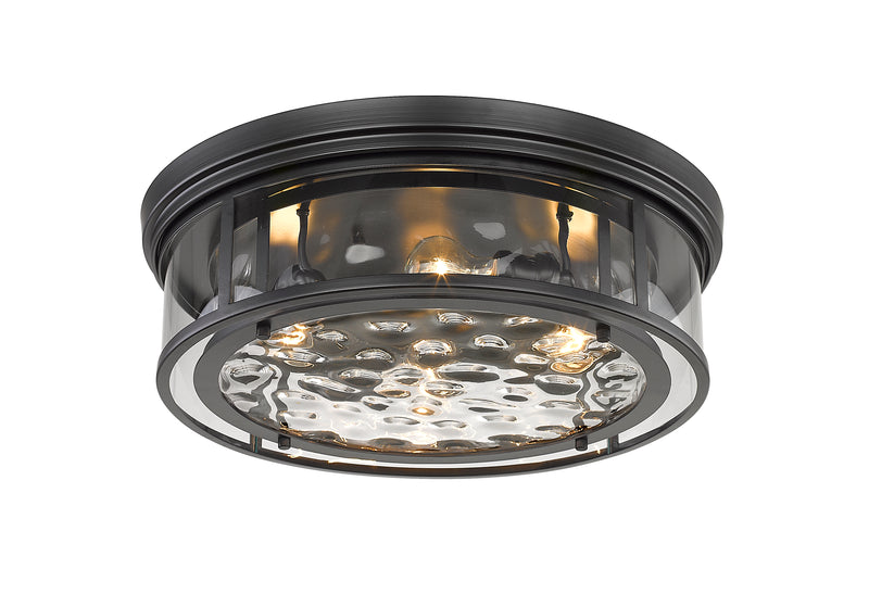 Clarion 4 Light 20.75" Flush Mount in Matte Black