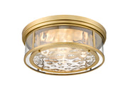 Clarion 4 Light 20.75" Flush Mount in Rubbed Brass