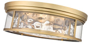 Clarion 4 Light 20.75" Flush Mount in Rubbed Brass