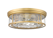 Clarion 4 Light 20.75" Flush Mount in Rubbed Brass