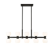 Artemis 10 Light 40" Linear Pendant in Matte Black