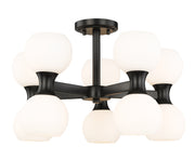 Artemis 10 Light 21" Semi Flush Mount in Matte Black