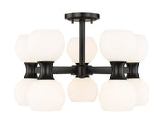 Artemis 10 Light 21" Semi Flush Mount in Matte Black