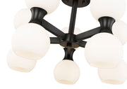 Artemis 10 Light 21" Semi Flush Mount in Matte Black