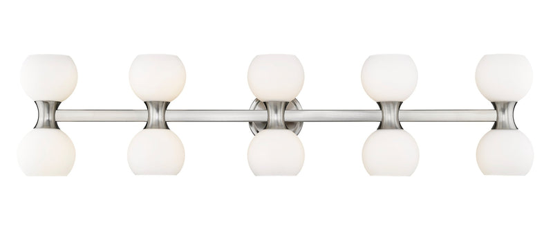 Artemis 10 Light 45" Vanity in Brushed Nickel