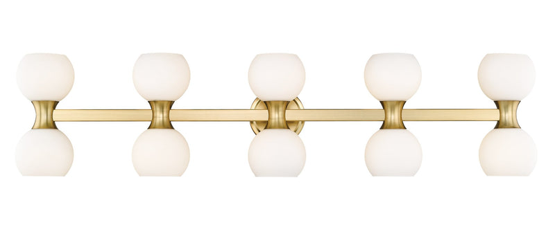 Artemis 10 Light 45" Vanity in Modern Gold