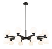 Artemis 20 Light 42" Chandelier in Matte Black