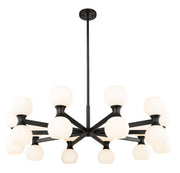 Artemis 20 Light 42" Chandelier in Matte Black