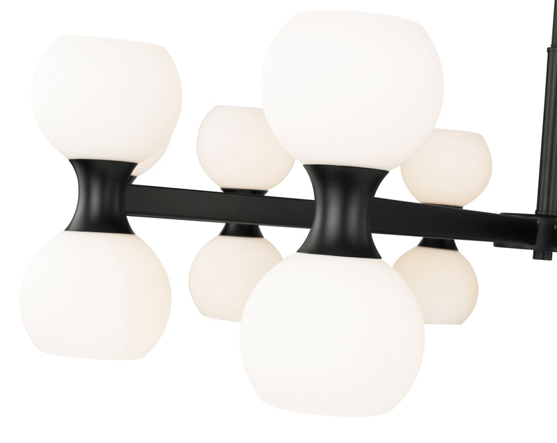 Artemis 20 Light 42" Chandelier in Matte Black