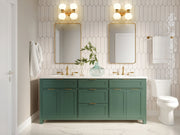 Artemis 4 Light 13" Vanity in Modern Gold in a room setting