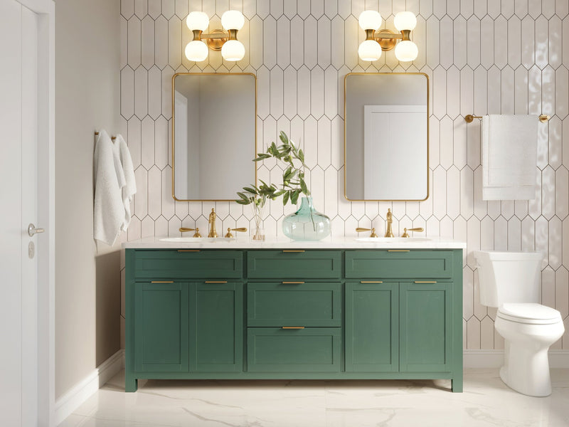 Artemis 4 Light 13" Vanity in Modern Gold in a room setting