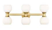 Artemis 6 Light 25" Vanity in Modern Gold