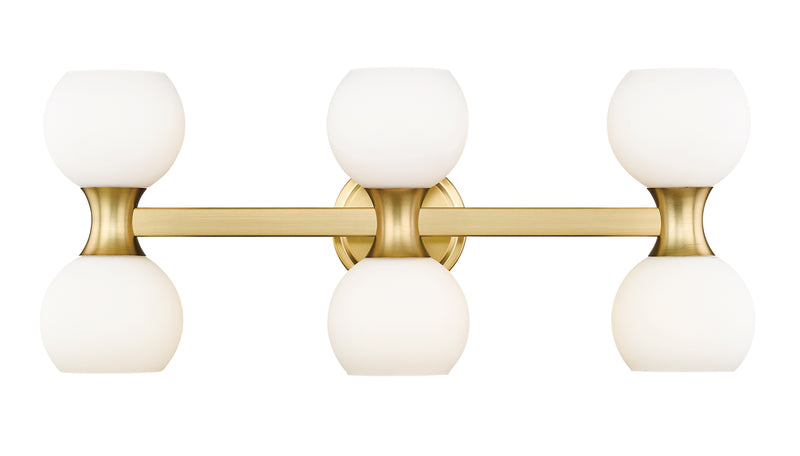 Artemis 6 Light 25" Vanity in Modern Gold