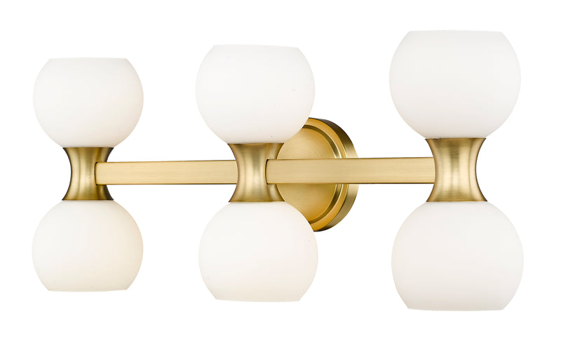 Artemis 6 Light 25" Vanity in Modern Gold