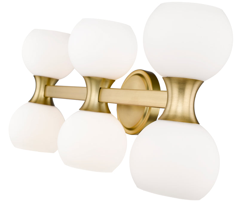 Artemis 6 Light 25" Vanity in Modern Gold