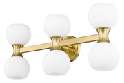 Artemis 6 Light 25" Vanity in Modern Gold