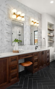 Artemis 6 Light 25" Vanity in Modern Gold in a room setting