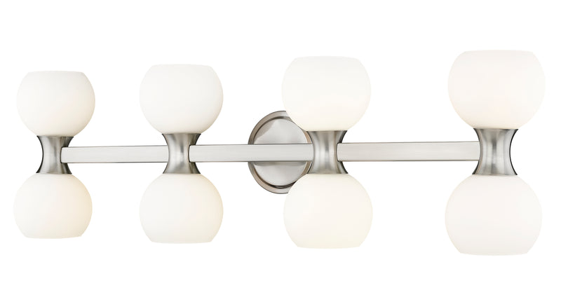 Artemis 8 Light 35" Vanity in Brushed Nickel