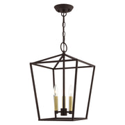 Devone 3-Light Lantern Pendant in Bronze