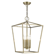 Devone 4-Light Chandelier in Antique Brass