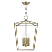 Devone 4-Light Chandelier in Antique Brass