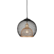 Gibraltar 12" Pendant in Black/Gold