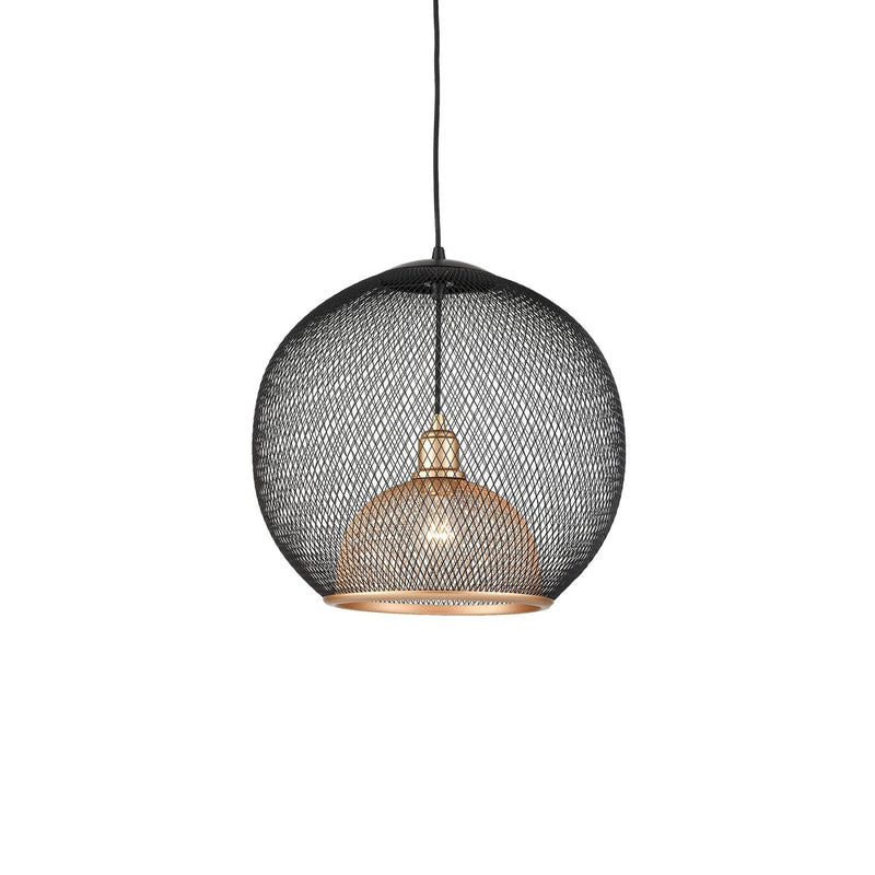 Gibraltar 18" Pendant in Black/Gold