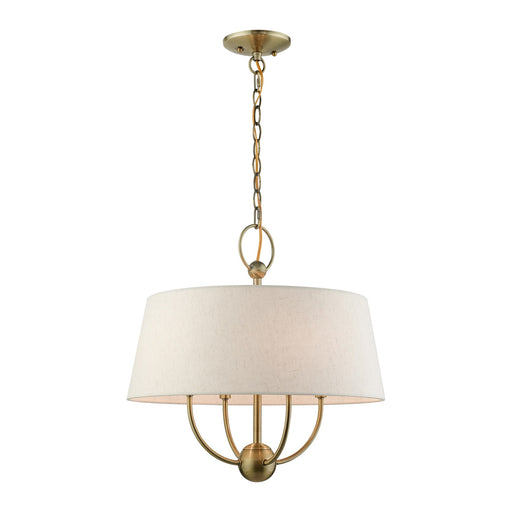 Cartwright 4-Light Chandelier in Antique Brass