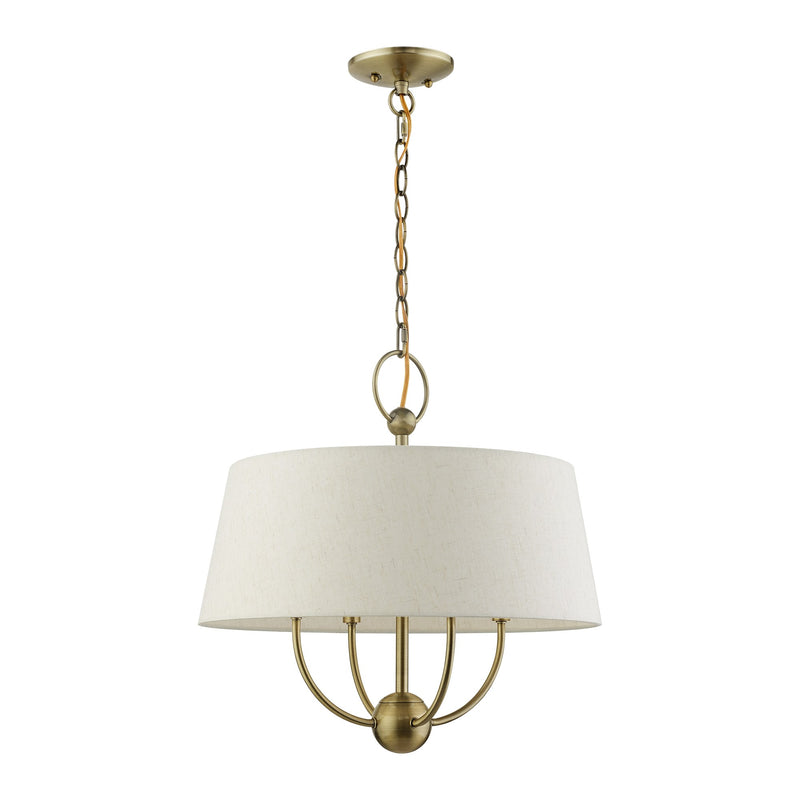 Cartwright 4-Light Chandelier in Antique Brass