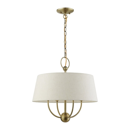 Cartwright 4-Light Chandelier in Antique Brass