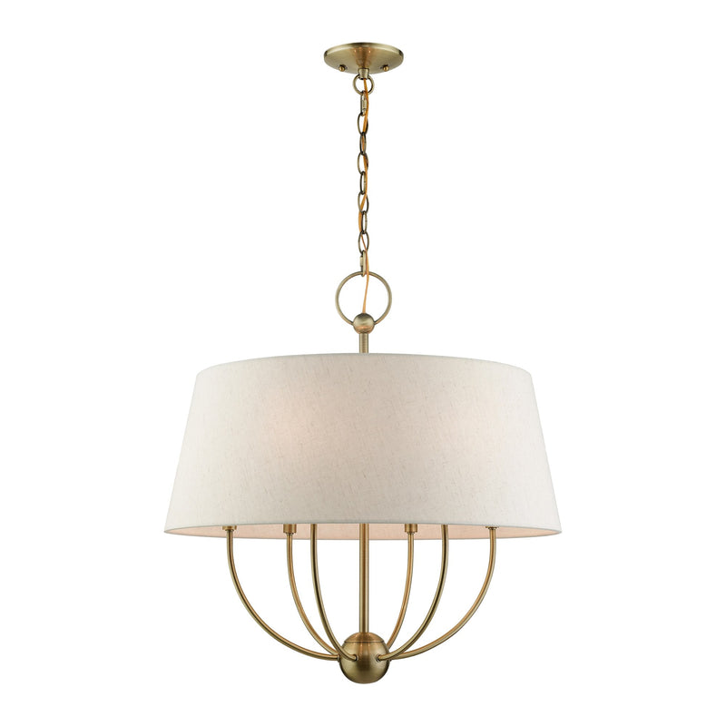 Cartwright 6-Light Chandelier in Antique Brass