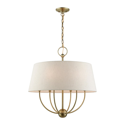 Cartwright 6-Light Chandelier in Antique Brass