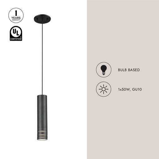 Milca 10" Pendant in Black