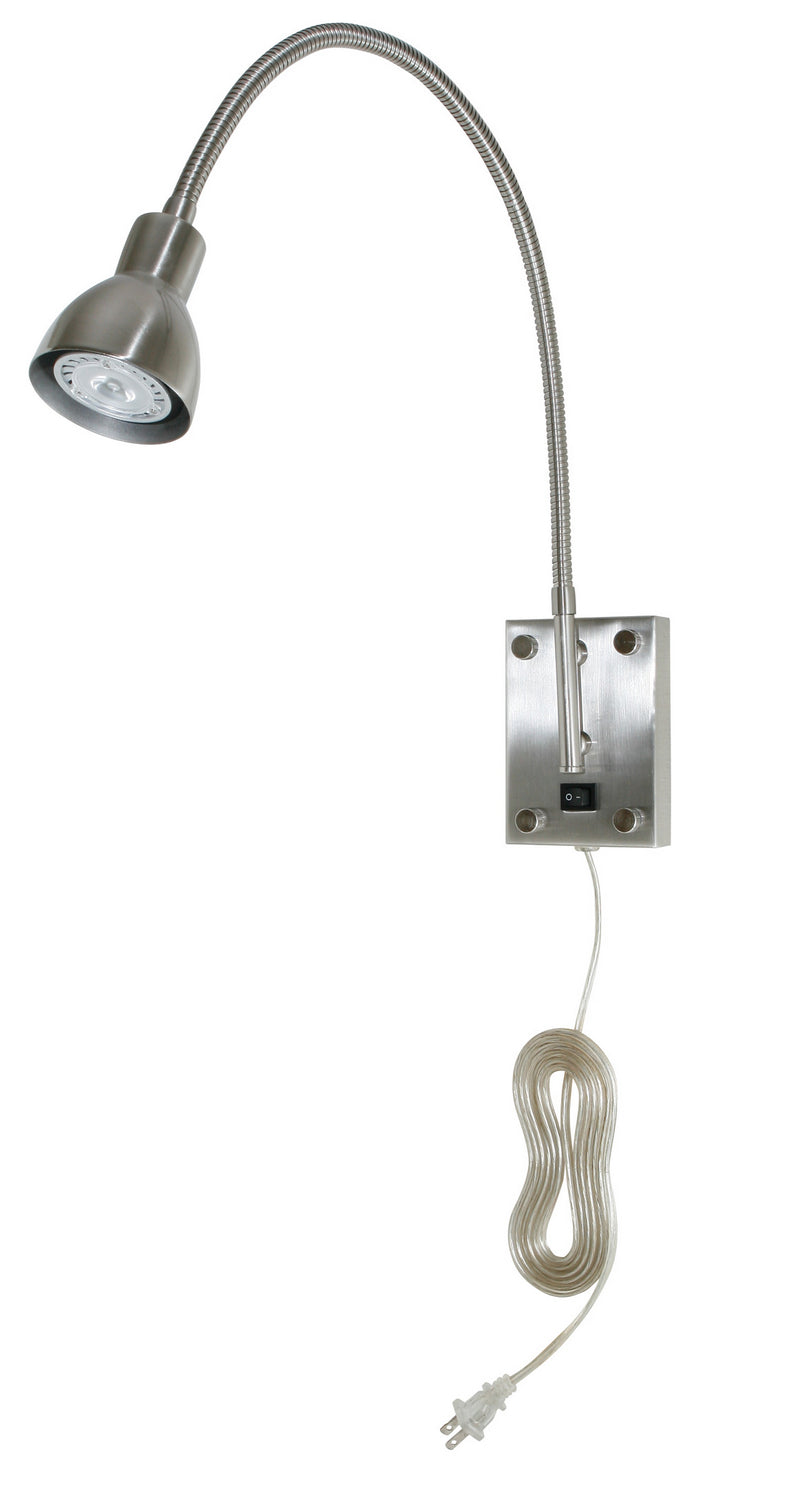 LED Gooseneck One Light Wall Lamp In Antique Brass - Lamps Expo
