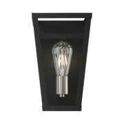Schofield ADA Wall Sconce in Black with Brushed Nickel Accents