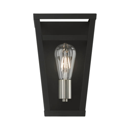Schofield ADA Wall Sconce in Black with Brushed Nickel Accents