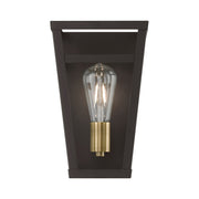 Schofield ADA Wall Sconce in Bronze with Antique Brass Accents