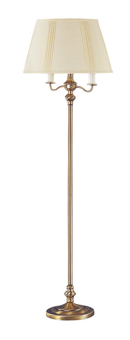 Four Light Floor Lamp In Antique Brass