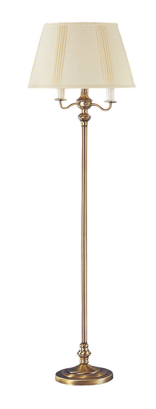Four Light Floor Lamp In Antique Brass