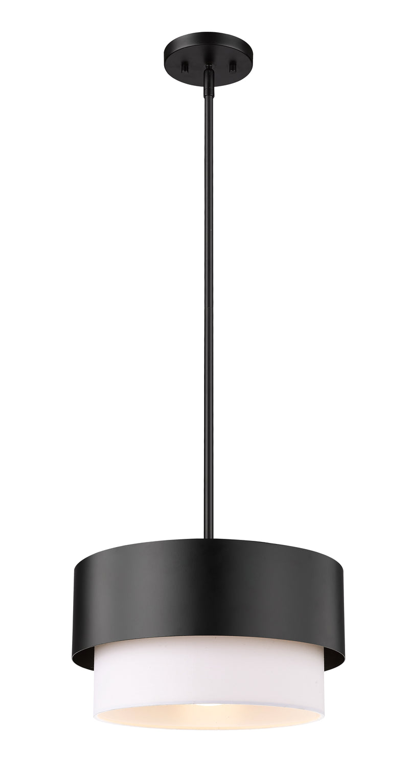 Counterpoint 1 Light 12" Pendant in Matte Black