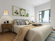 Counterpoint 1 Light 12" Pendant in Modern Gold in a room setting