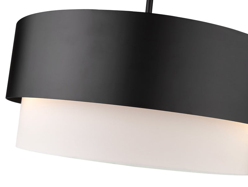 Counterpoint 3 Light 18" Pendant in Matte Black