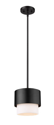 Counterpoint 1 Light 7.25" Pendant in Matte Black